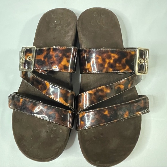 Vionic Skylar Tortoise Shell Strappy Slides Women’s Size 9 - Picture 3 of 8